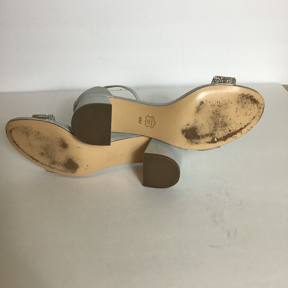 I.Miller Womens Rhinestone Ankle Strap Block Heel Sandals Size 9 EUC - Picture 7 of 7